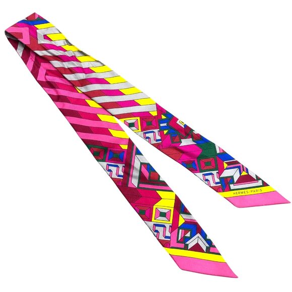 Authentic HERMES Twilly Scarf Chefs Silk jp120-111925 - Picture 2 of 16